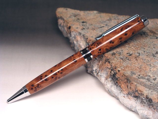 Gunmetal Virage Pen 2024 with Thuya Burl