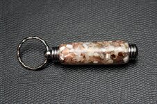 Toothpick Holder Secret Compartment Key Chain Chrome Broken Seashells Resin Casting 01.jpg