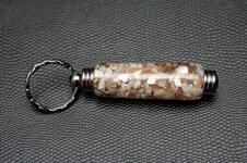 Toothpick Holder Secret Compartment Key Chain Chrome Broken Seashells Resin Casting 02.jpg