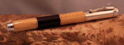 Huon Pine & Wenge Segmented Zen Rollerball.jpg