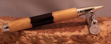 Huon Pine & Wenge Segmented Zen Rollerball1.jpg