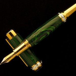 Malachite on Cambridge Fountain Pen