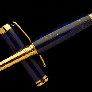 Lapis Tru-Stone on Ti Gold Jr. Gentleman