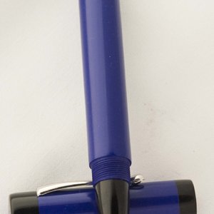 Custom Blue and Black Ebonite Rollerball