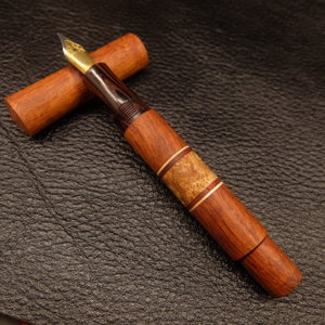 simple segment fountain pen Bubinga