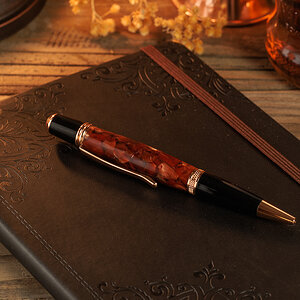 Desk Pen, Copper and Black, Rich Copper Crush, Twist Ballpoint - 2.jpg