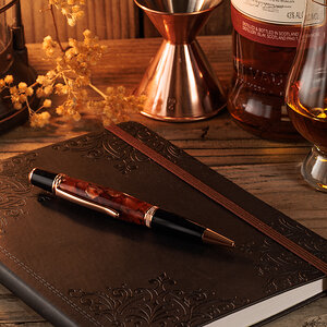 Desk Pen, Copper and Black, Rich Copper Crush, Twist Ballpoint - 1.jpg