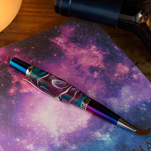 Ballpoint Pen - Wall Street II - Oxydized Bule-Purple, Nebula Swirl, Twist Ballpoint - 1.jpg