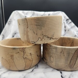 Spalted maple bowls