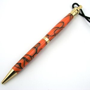 Lanyard Pen - w/Orange acrylic Body