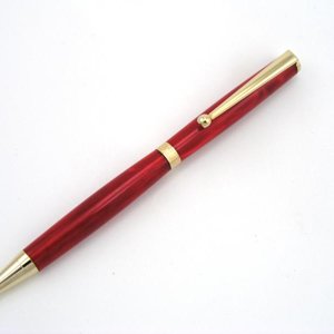 Slimline Pen - Acrylic - Ruby Red Silk