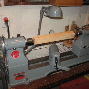 Lathe after lift.