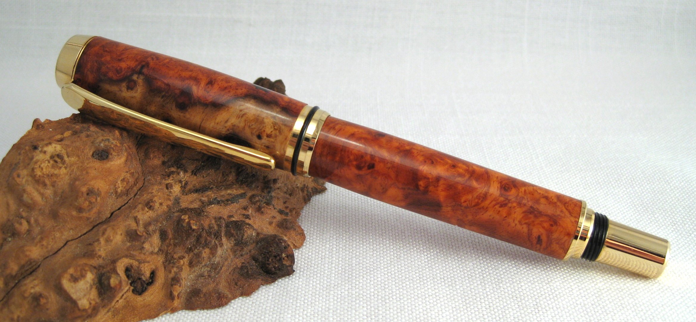 Amboyna Burl baron rollerball pen