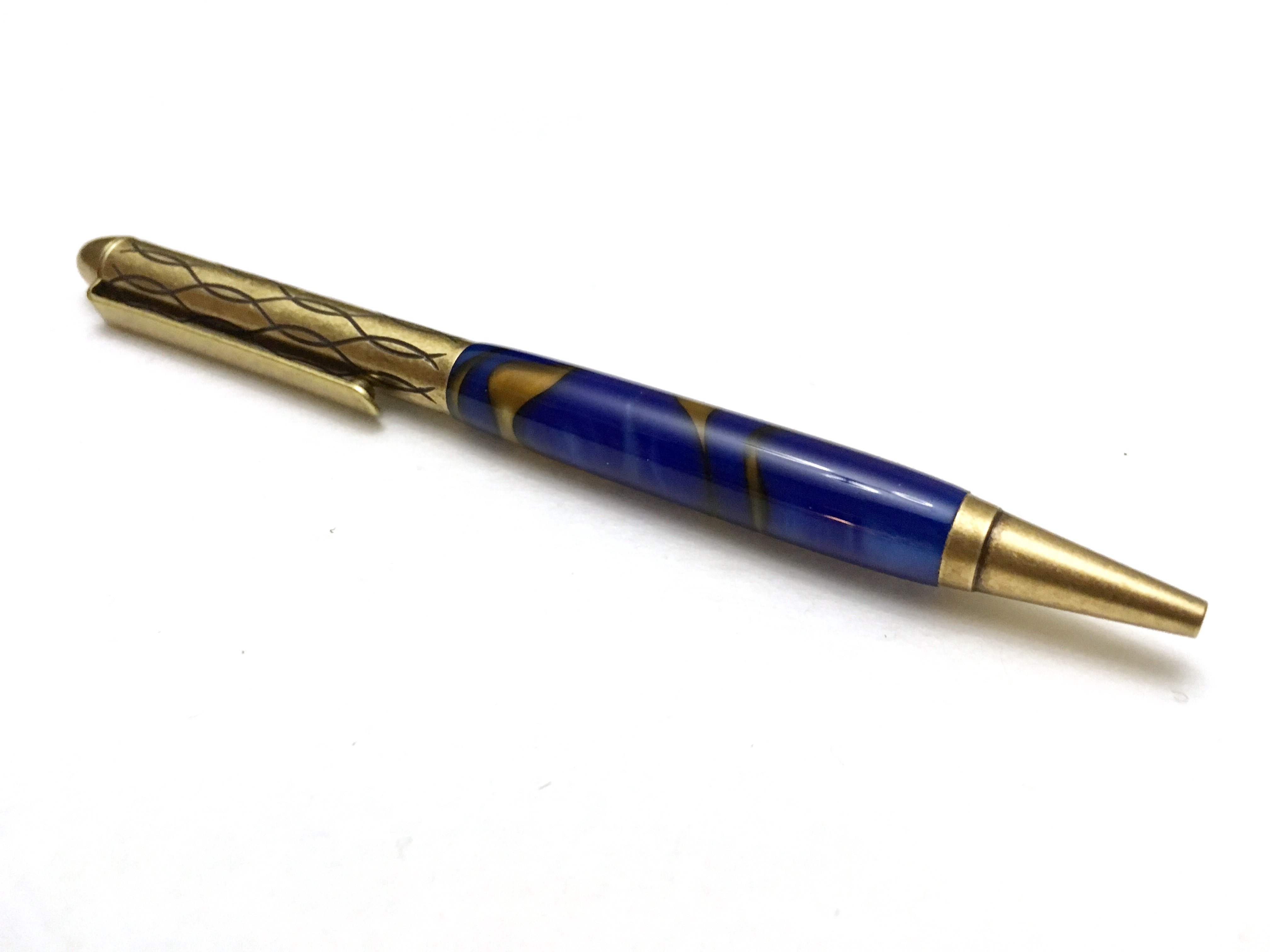 Antique brass gentry ballpoint pen