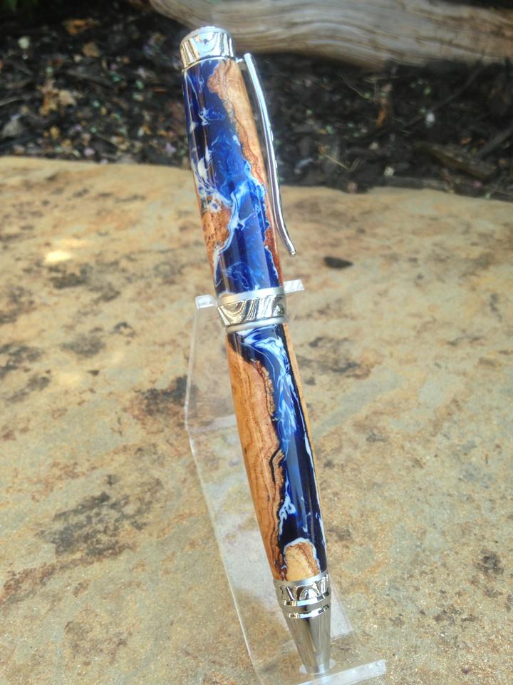 Blue/White Cherry Burl