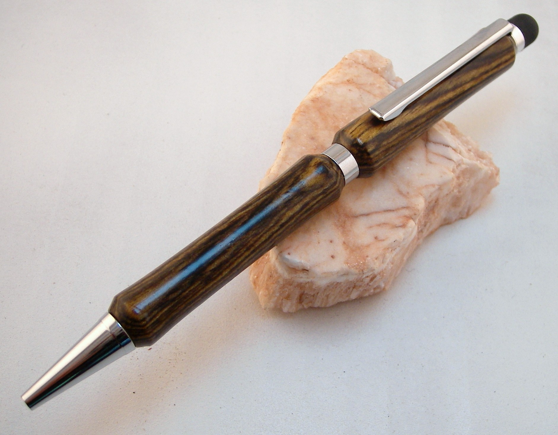 Bocote Wood Soft Stylus-Ink Pen