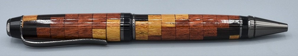 Cigar pen. Mulberry, Wenge, Bloodwood, CA finish.jpg