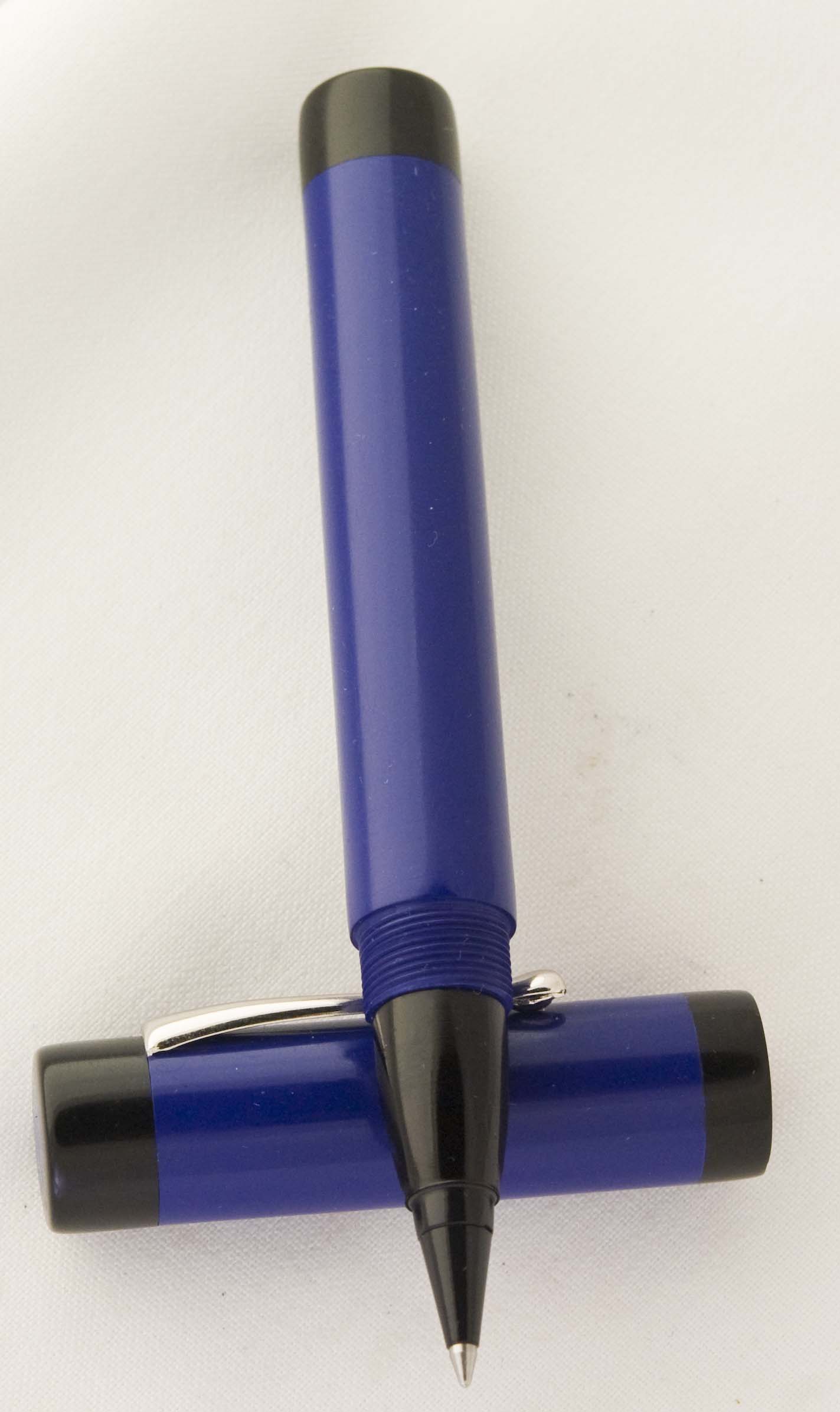 Custom Blue and Black Ebonite Rollerball