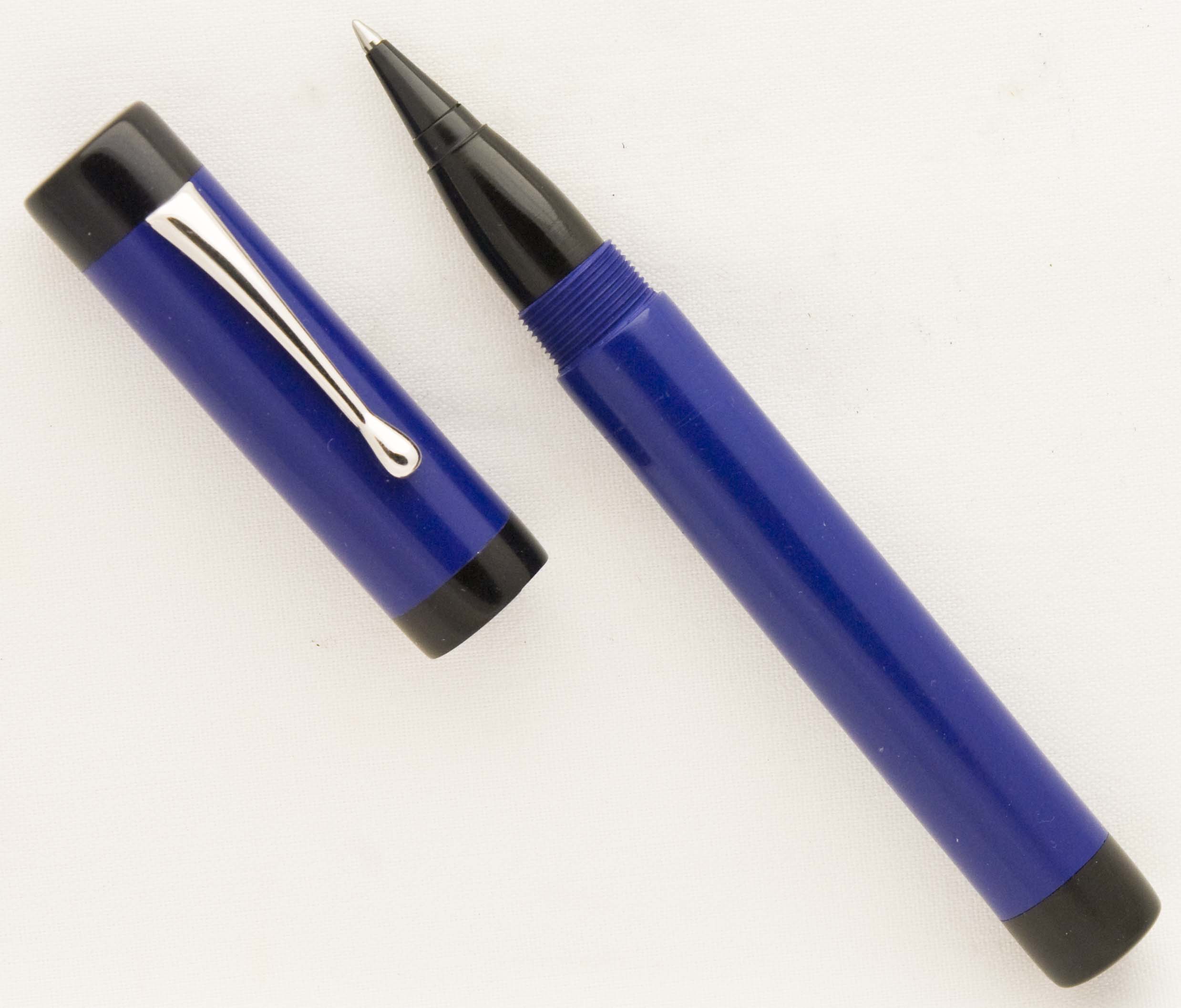 Custom Blue and Black Ebonite Rollerball