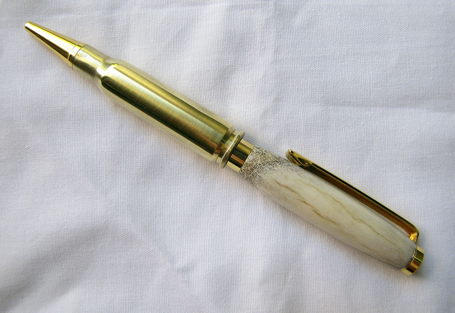 First antler/shell pen