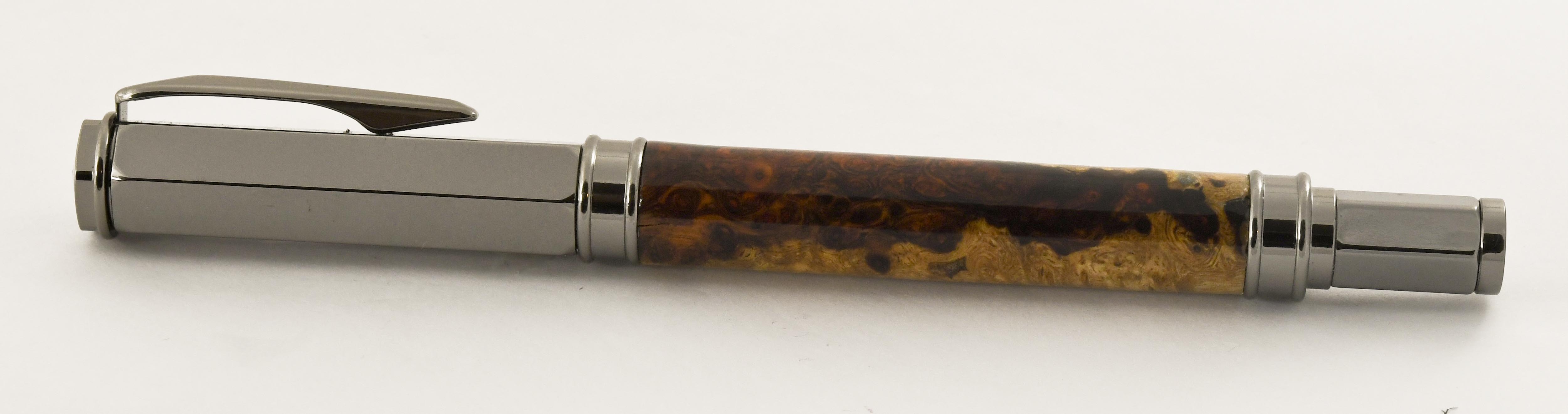 Honduran Rosewood Burl Vertex Fountain Pen