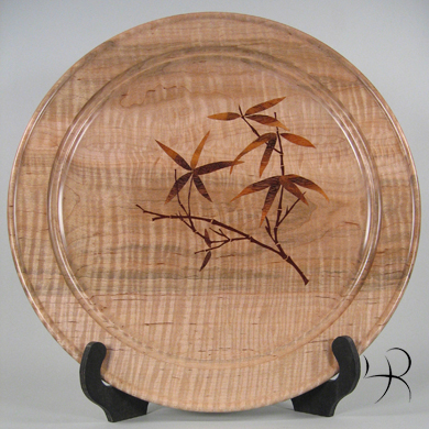 Inlaid Curly Maple turned Plate