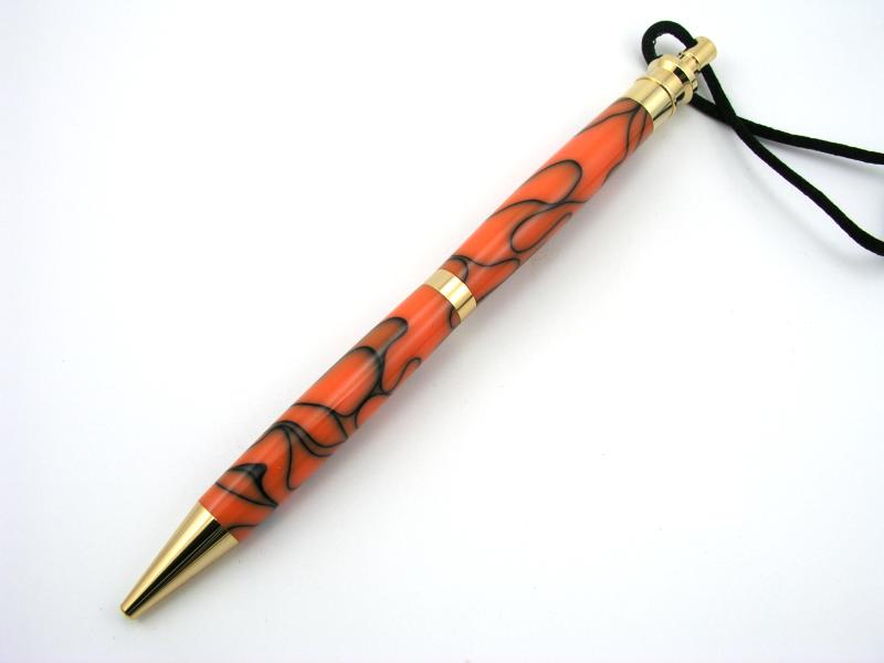 Lanyard Pen - w/Orange acrylic Body