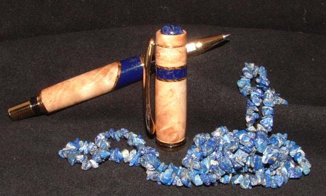 Maple Burl and Tru Stone Lapis