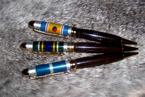 More Ribbon pens with Leather