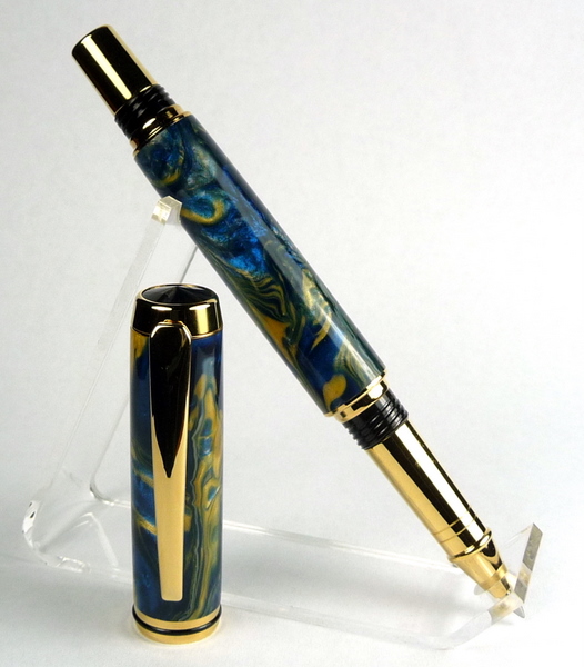 Pen 108 Jr. Gent II Gold 10k Brooks803 Blue & Gold