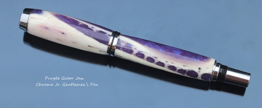 Purple Gator Jaw on Chrome Navigator Rollerball