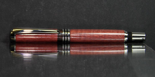 Rippled purpleheart Fountain Pen from kit