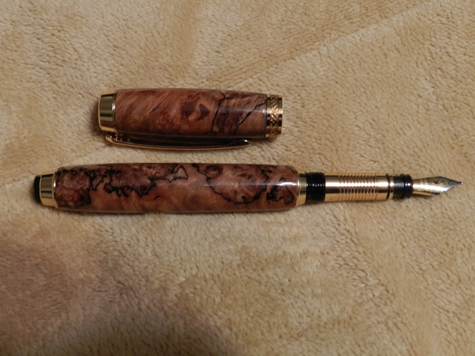 Spalted Maple Burl fountain pen