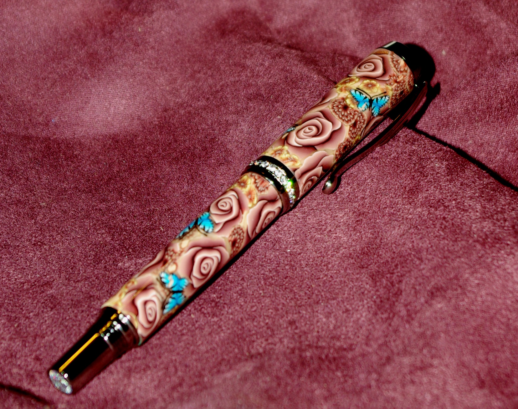 Venus in Black Ti with Tori's Polymer Clay Millefiori