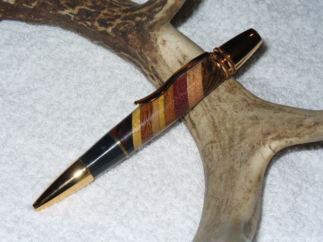 XXX-Laminated exotics, brass ring, Buffalo Horn